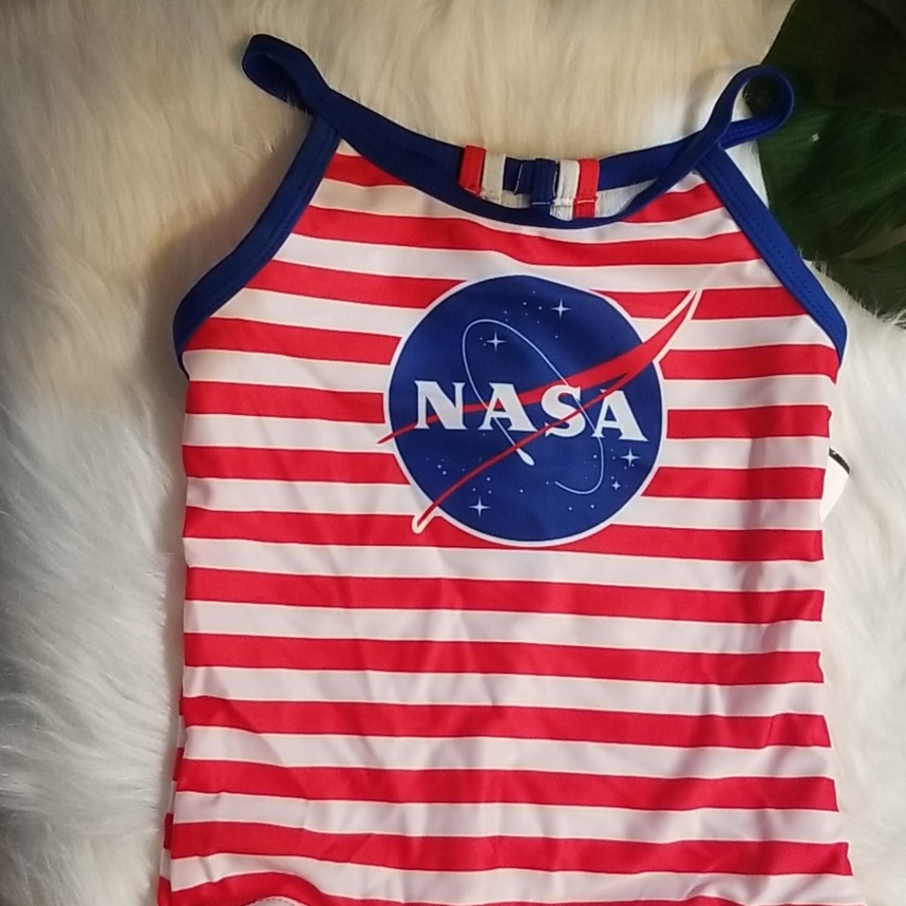 NASA Girls one piece Red White and Blue Space